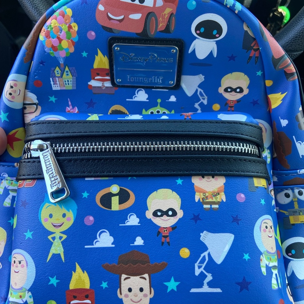 NWT Loungefly Disney Pixar Characters Mini Backpack - Picture 2 of 3